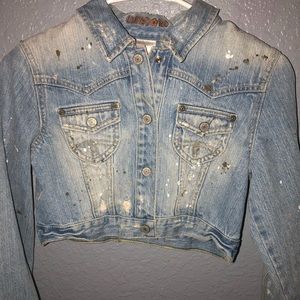 splatter paint crop jacket! 🍭